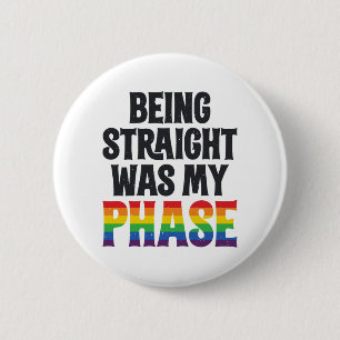 Bóton Redondo 5.08cm Ser Hetero foi minha Orgulho gay LGBT Fase