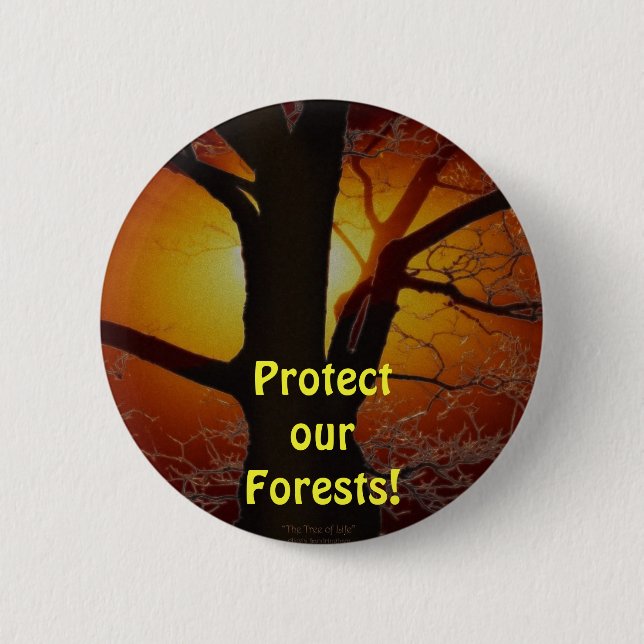 Bóton Redondo 5.08cm Série TREE OF LIFE Earth Day (Frente)