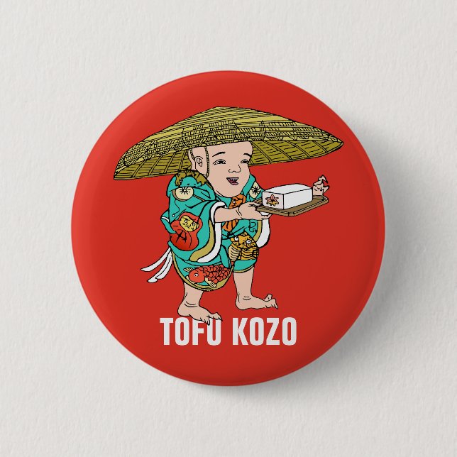 Bóton Redondo 5.08cm Série Yokai: Tofu Kozo (Frente)