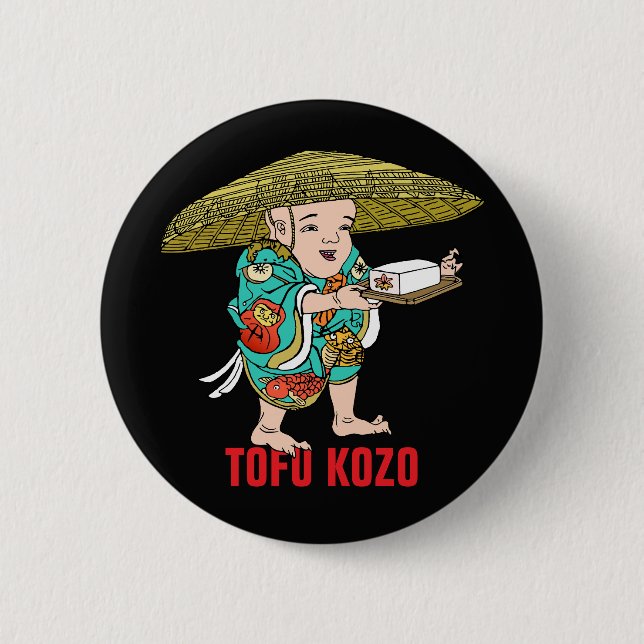 Bóton Redondo 5.08cm Série Yokai: Tofu Kozo (Frente)