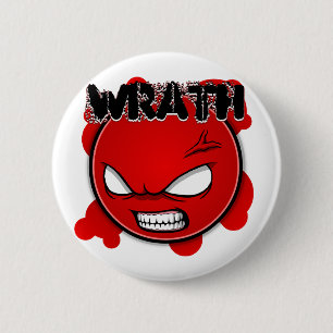 Bóton Redondo 5.08cm Sete caras dos pecados - Wrath