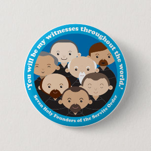Bóton Redondo 5.08cm Sete Fundadores da Ordem de Serviço