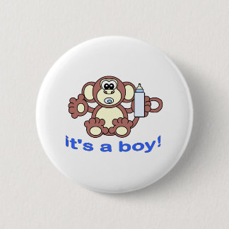 Bóton Redondo 5.08cm Seu um MENINO!