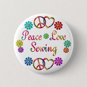 BÓTON REDONDO 5.08CM SEWING DO AMOR DA PAZ