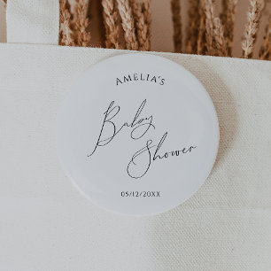 Bóton Redondo 5.08cm Sexo Whimsical Chá de fraldas neutro