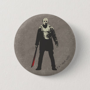 Bóton Redondo 5.08cm Sexta-feira, 13 Jason Voorhees Caracter Art