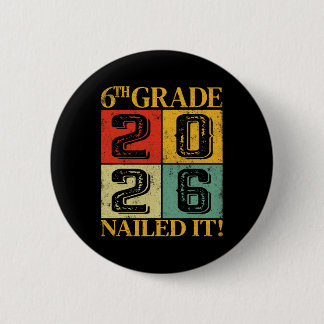 Bóton Redondo 5.08cm Sexta série 6ª série Graduado 2026 Escola Primária