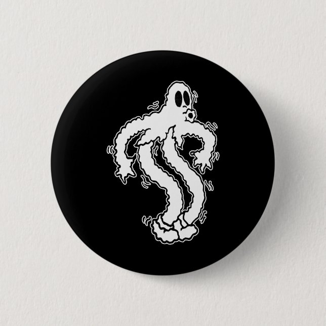 Bóton Redondo 5.08cm Shakey Koko O Palhaço Ghost Cute Ghost Halloween S (Frente)