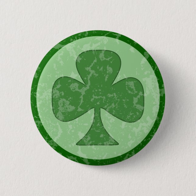 Bóton Redondo 5.08cm Shamrock Antiquado (Frente)