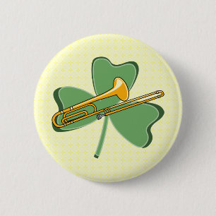Bóton Redondo 5.08cm Shamrock Trombone