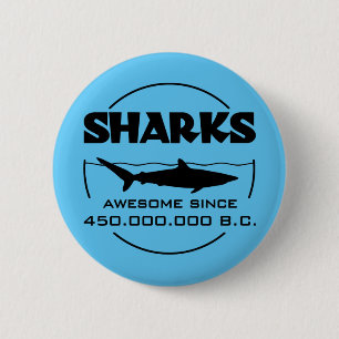 Bóton Redondo 5.08cm Sharks Incrível Desde 450.000.000 A.C.