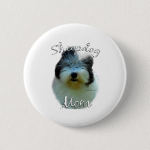 Bóton Redondo 5.08cm Sheepdog em Inglês Mãe 2