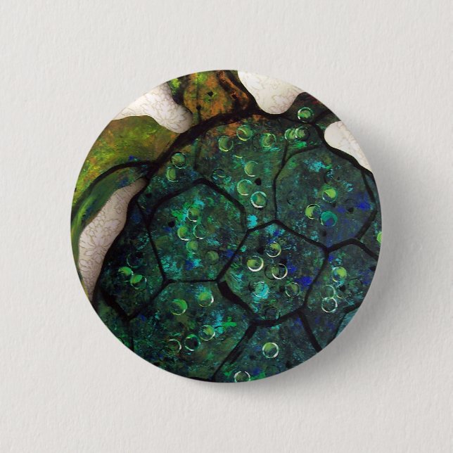 Bóton Redondo 5.08cm Sheldon a tartaruga de mar (Frente)