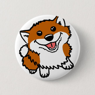 Bóton Redondo 5.08cm Shiba pequeno feliz
