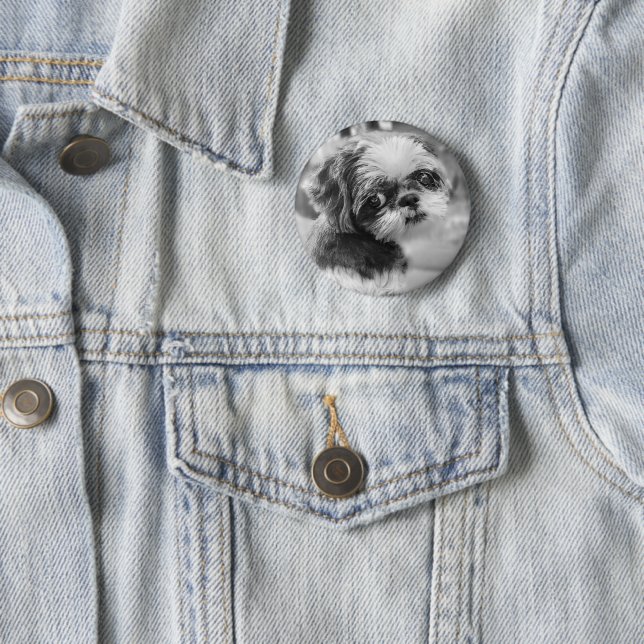 Bóton Redondo 5.08cm Shih Tzu Button (In Situ)