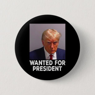 Bóton Redondo 5.08cm Shot Trump Queria O Presidente 2024