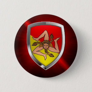 Bóton Redondo 5.08cm Sicilia Mettalic Emblem
