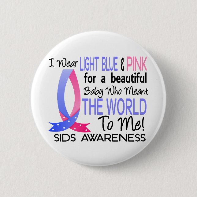 Bóton Redondo 5.08cm Significou-me o mundo SIDS (Frente)