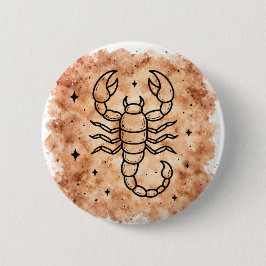Bóton Redondo 5.08cm Signo de Escorpião