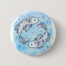 Bóton Redondo 5.08cm Signo de Peixes