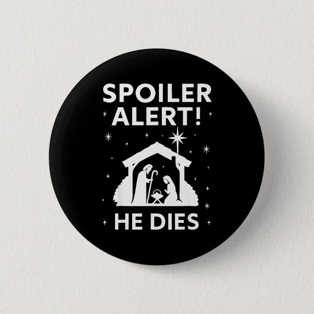 Bóton Redondo 5.08cm Siler Christmas Nativity Scene Funny Christian Slo (Frente)