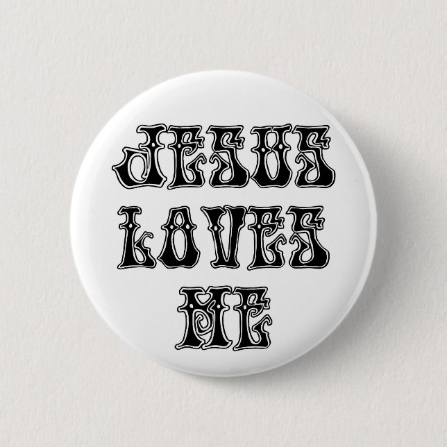 Bóton Redondo 5.08cm Sim!  Jesus ama-me! (Frente)