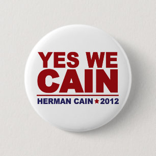 Bóton Redondo 5.08cm Sim nós Cain Herman Cain 2012