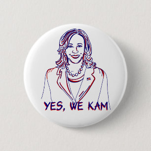 Bóton Redondo 5.08cm Sim, Nós Kam! Eleições 2024 em Kamala Harris