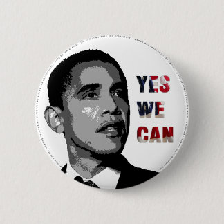 Bóton Redondo 5.08cm Sim nós podemos - botão político de Obama