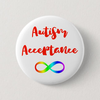 Bóton Redondo 5.08cm Símbolo da infinidade da aceitação do autismo