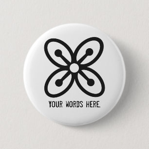 Bóton Redondo 5.08cm Símbolo de BESE SAKA   da afluência, poder,