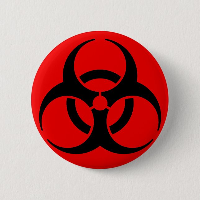Bóton Redondo 5.08cm Símbolo de Biohazard (Frente)
