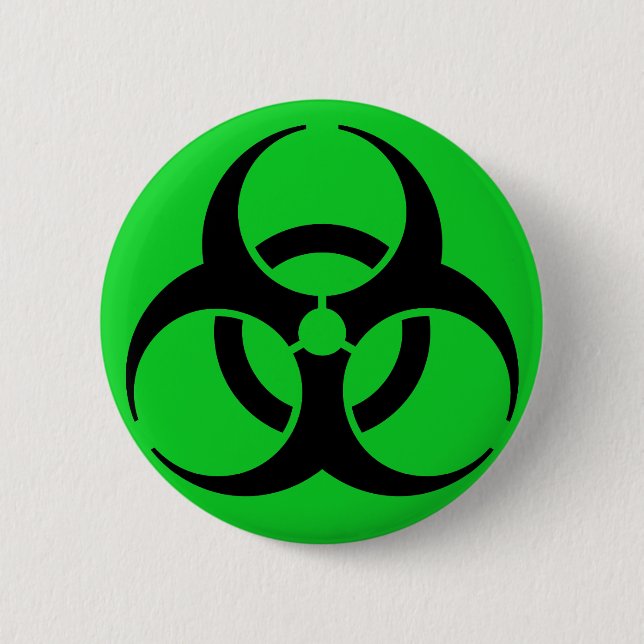 Bóton Redondo 5.08cm Símbolo de Biohazard (Frente)