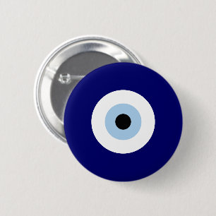 Bóton Redondo 5.08cm Símbolo de Boa sorte e Proteção para Olhos Mau Azu