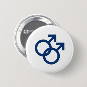 Bóton Redondo 5.08cm Símbolo de gênero MLM Gay Men