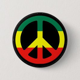 Bóton Redondo 5.08cm Símbolo de paz rasta