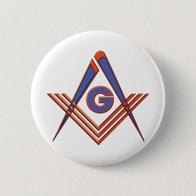 Bóton Redondo 5.08cm Símbolo do Freemason (Frente)