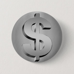 Bóton Redondo 5.08cm símbolo dólar
