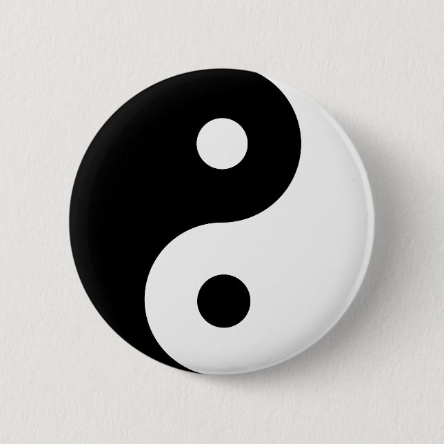 Bóton Redondo 5.08cm Símbolo Espiritual Yin Yang (Frente)
