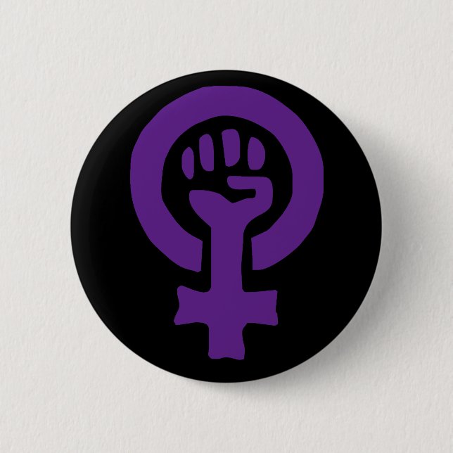 Bóton Redondo 5.08cm Símbolo Feminismo (Frente)