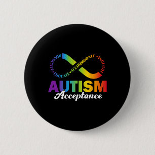 Bóton Redondo 5.08cm Símbolo Infinito da Camisa de Aceitação da Consciê