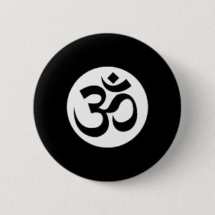 Bóton Redondo 5.08cm Símbolo Om Ohm Aum Espiritual Yoga _3