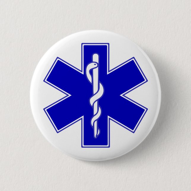 Bóton Redondo 5.08cm Símbolo Star of Life (Frente)