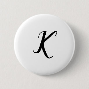 BÓTON REDONDO 5.08CM SIMPLE MINIMAL MONOGRAM CUSTOM NAME KEYCHAIN