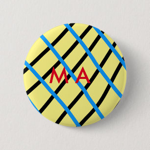 Bóton Redondo 5.08cm Simples monograma adicione seu nome com letra míni