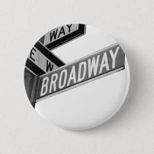 Bóton Redondo 5.08cm Sinal de Broadway
