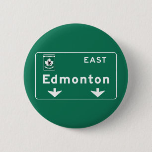 Bóton Redondo 5.08cm Sinal de estrada de Edmonton, Canadá