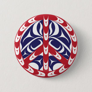 Bóton Redondo 5.08cm Sinal de Paz