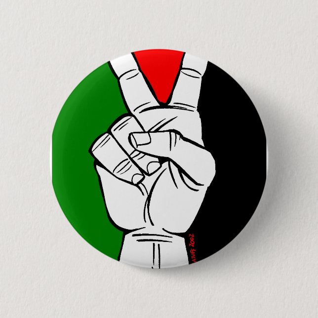 BÓTON REDONDO 5.08CM SINAL DE PAZ DA BANDEIRA DE PALESTINA (Frente)