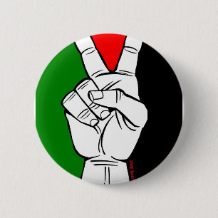 BÓTON REDONDO 5.08CM SINAL DE PAZ DA BANDEIRA DE PALESTINA